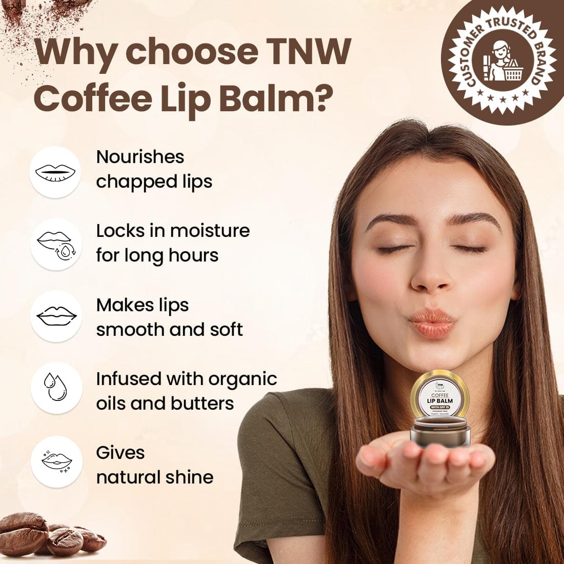 Coffee Lip Balm - (Ayurvedic & Paraben-free)