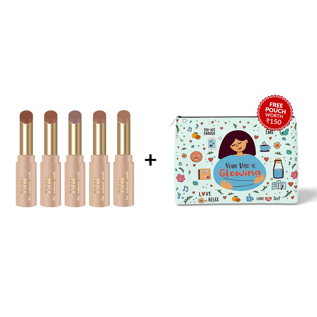 Longstay Powdery Mousse Semi-Matte Lipstick Combo | Set of 5 Full Size Lipsticks In Bold & Beautiful Shades