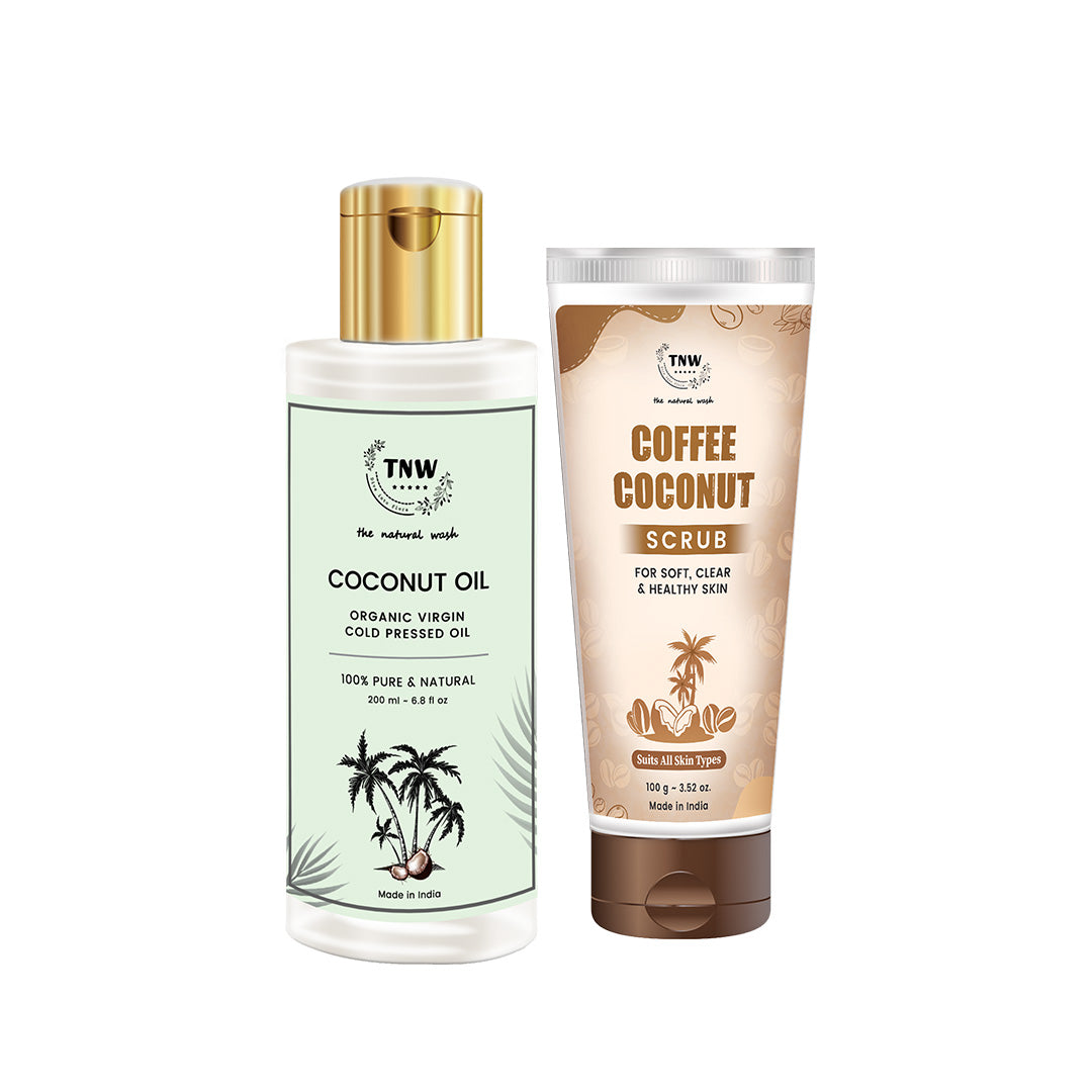 Coco Bliss Combo (Coconut Oil and Coffee Coconut Scrub)