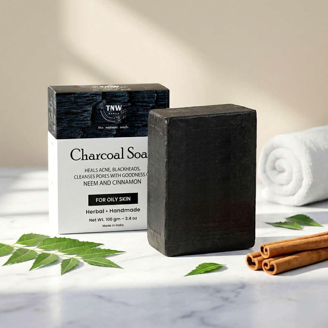Charcoal Soap - Handmade Soap For Face & Body ( Paraben/ Sulphate/ Dye/ Silicon Free)