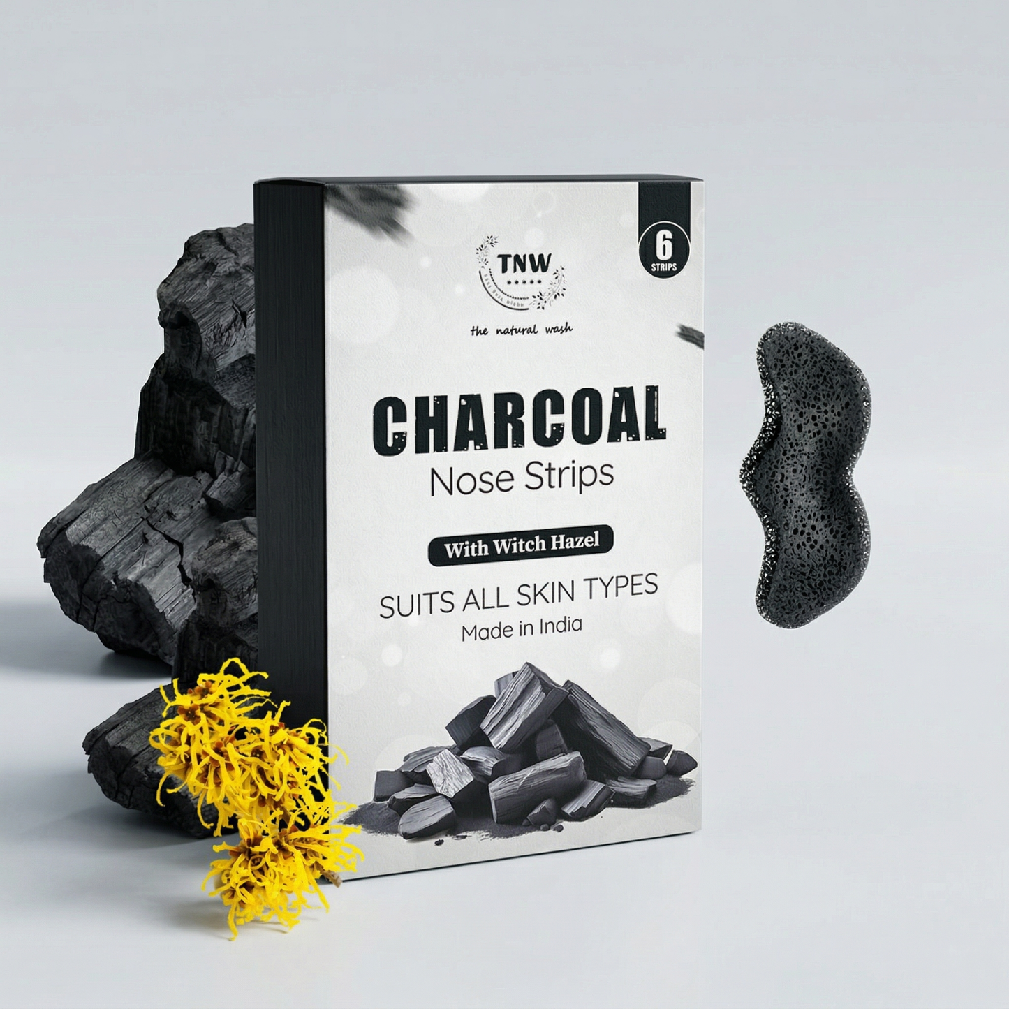 Charcoal Nose Strips for Blackheads and Whiteheads | With witch hazel| Suitable for all skin types