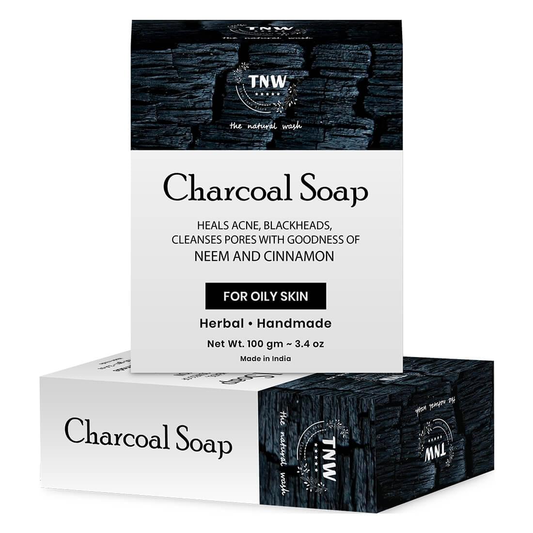 Charcoal Soap - Handmade Soap For Face & Body ( Paraben/ Sulphate/ Dye/ Silicon Free) SC - 100g