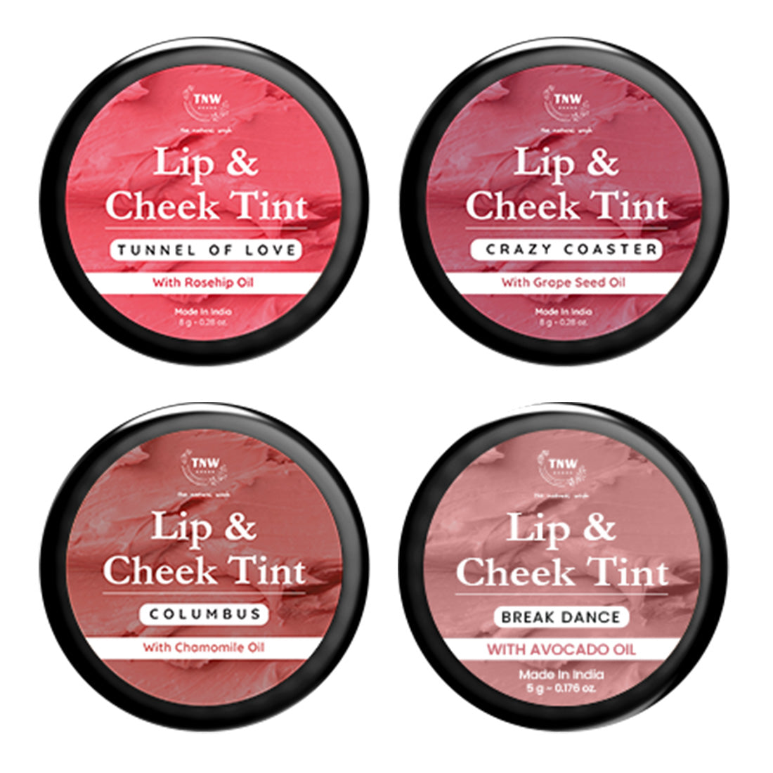 Pack of 4 Lip and Cheek Tint