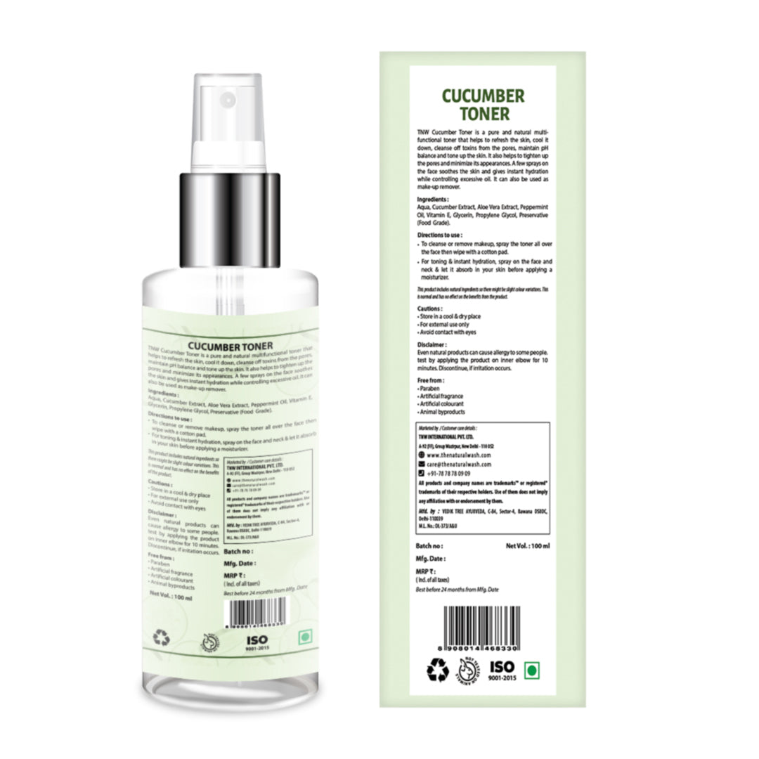 Cucumber Toner (Toner & Makeup Remover). (Stock Clearance)
