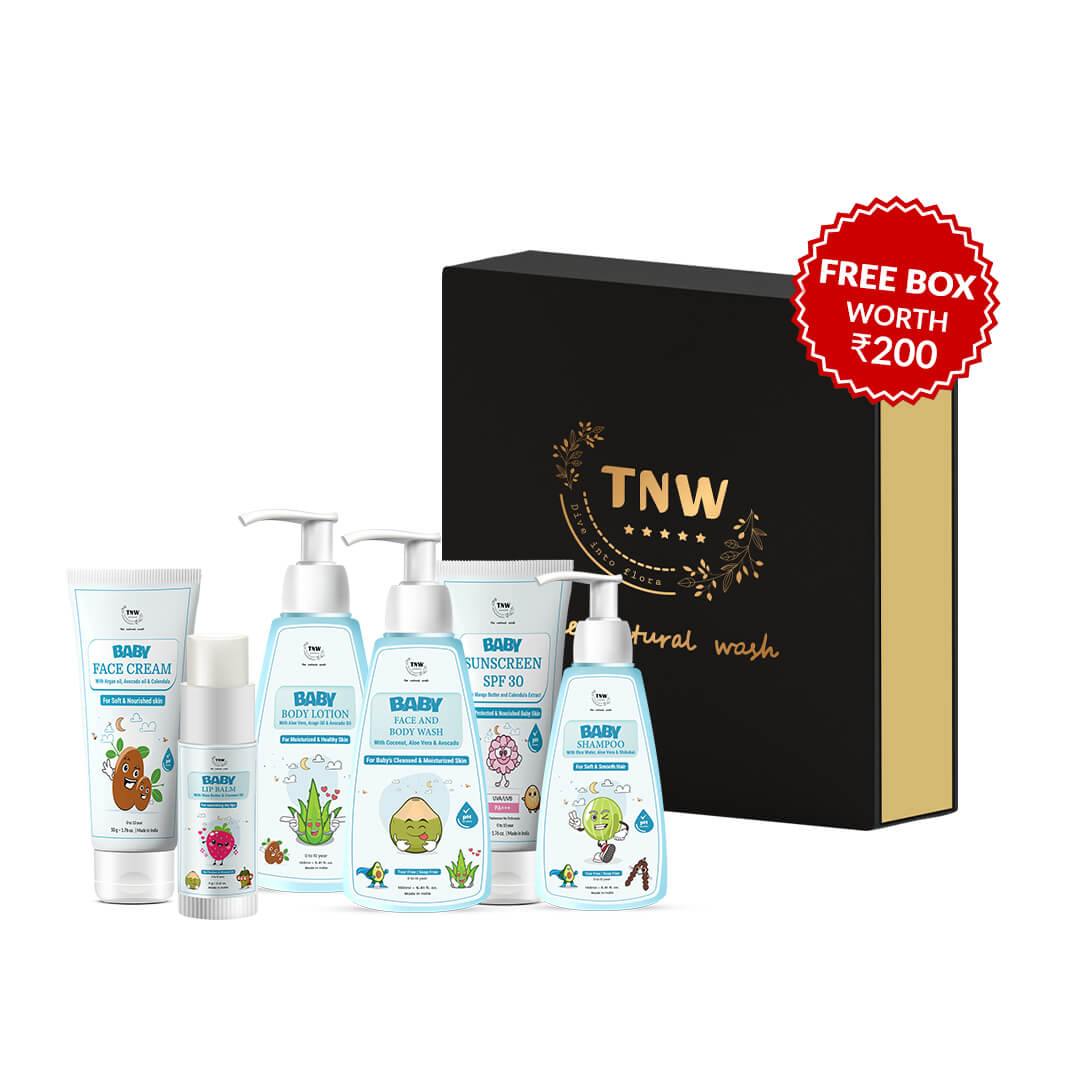 Goodness for Baby ( Lip Balm, Face Cream, Body Lotion, Shampoo, Body Wash, Baby SPF + Get a Free Gift Box )