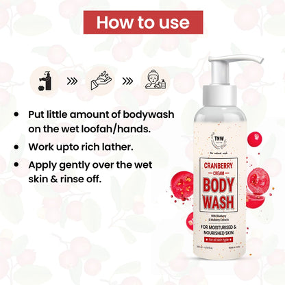 Cranberry Cream Body Wash For skin brightening