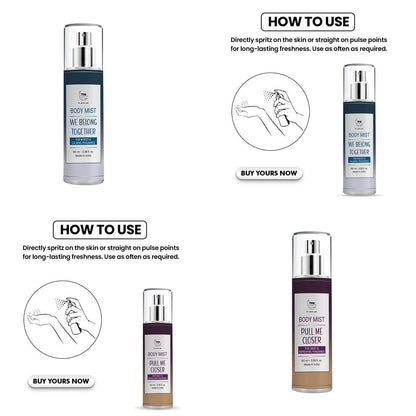 Set of 2 Body Mists | We Belong Together, Pull me Closer | Refreshing Fragrance | Long-Lasting