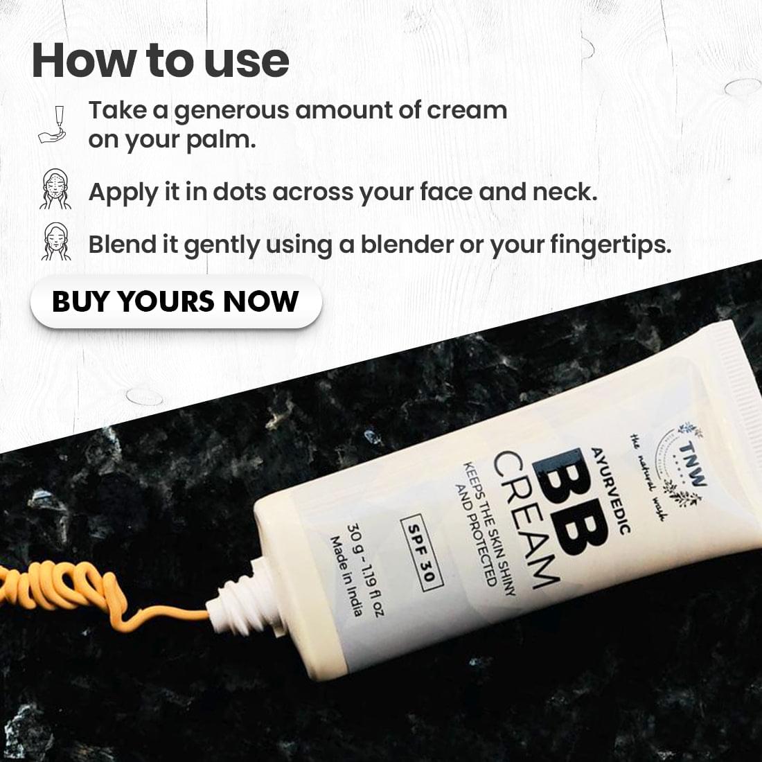 BB Cream - With SPF 30 (Ayurvedic & Paraben-Free).