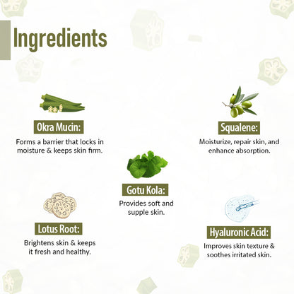 Ingredients of TNW Okra mucin medley
