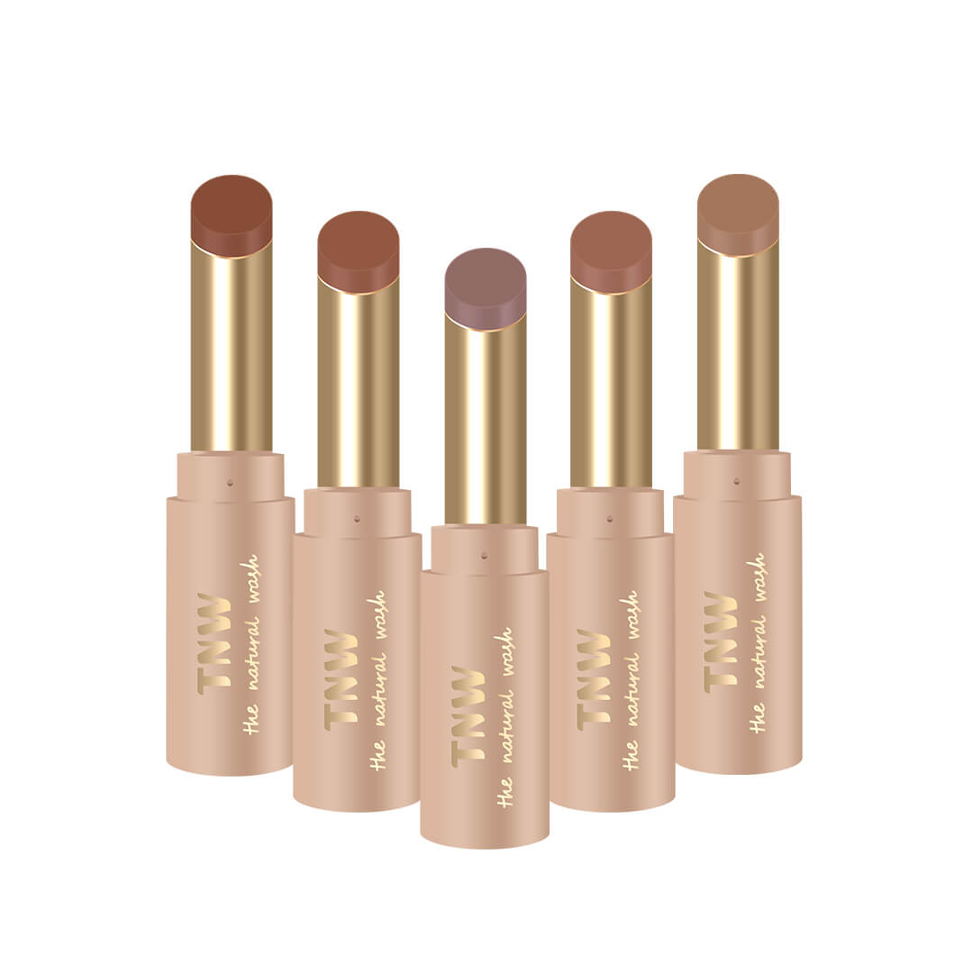 Longstay Powdery Mousse Semi-Matte Lipstick Combo | Set of 5 Full Size Lipsticks In Bold & Beautiful Shades
