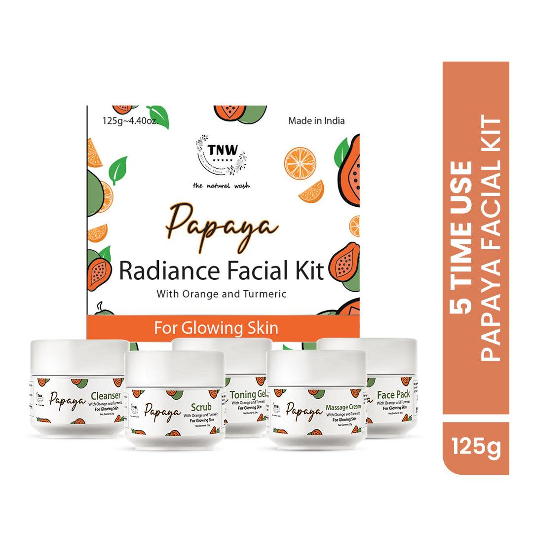 5 Time Use Papaya Facial Kit for Radiant & Glowing Skin B3P1 - Pack of 1