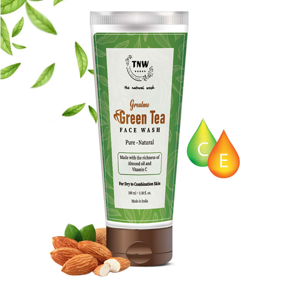Green Tea Face Wash (Grealmo) - Paraben/Sulphate-Free SC - 100ml