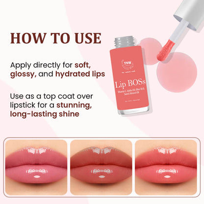 Lip Boss Lip Gloss Gossip peach(03) | Ultra-lightweight | Stunning Colour | Long-Lasting Shine
