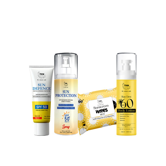 TNW - The Natural Wash SPFtacular Sunscreen Kit (SPF 50 Cream, SPF 50 Spray, SPF Wipes, SPF 60 Lotion)
