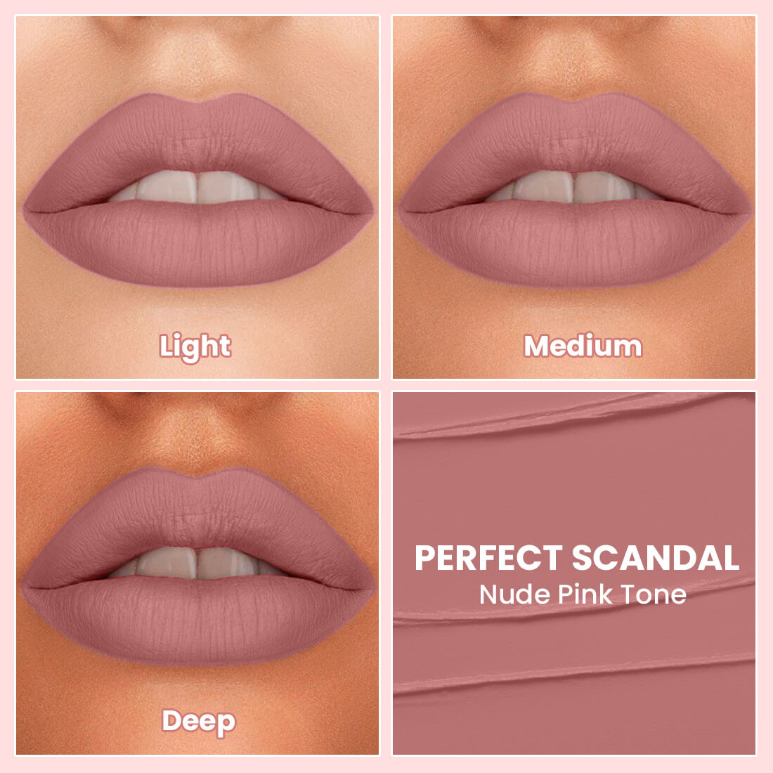 Comfy Matte Liquid Lipstick | 03 Perfect Scandal | Weightless, Hydrating & Long-Wear | Shea Butter, Hyaluronic Acid & Jojoba Oil | Paraben-Free | 3ml