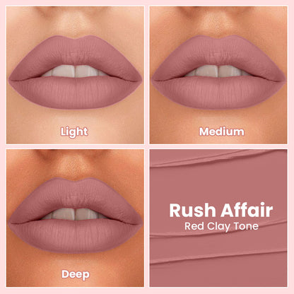 Comfy Matte Liquid Lipstick | Weightless, Hydrating & Long-Wear | 4 Stunning Shades | Shea Butter, Hyaluronic Acid & Jojoba Oil | Paraben-Free | 3ml