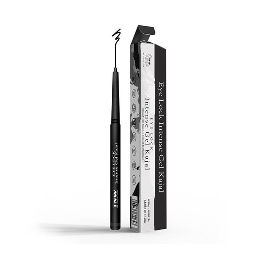 Black eye pencil with packaging on a white background