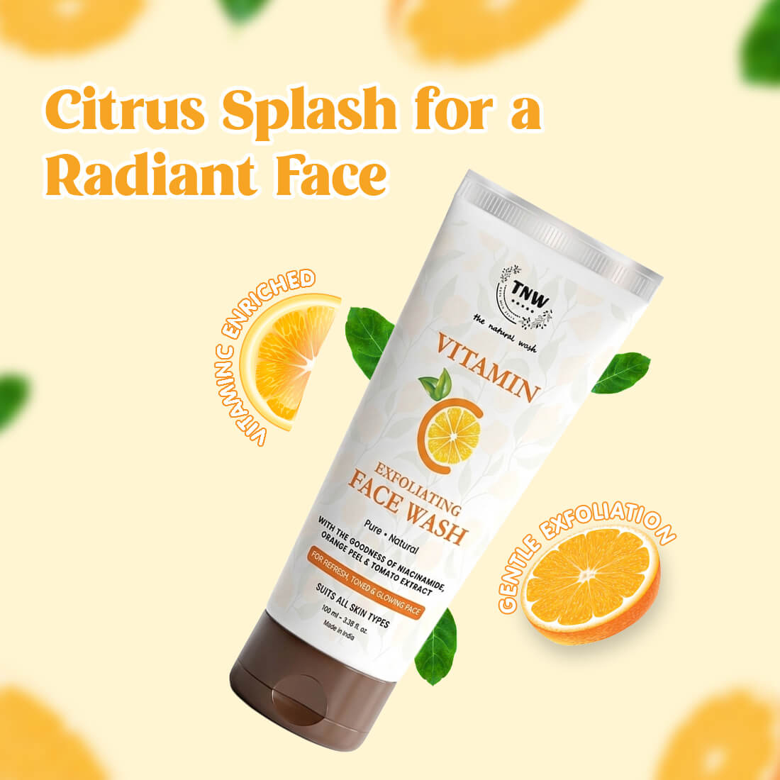 Vitamin C Exfoliating Face Wash - Paraben/Sulphate-Free