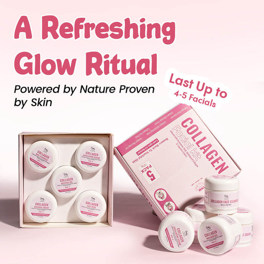 Collagen Facial Kit (Cleanse| Exfoliate |Hydrate| Massage | Nourish)