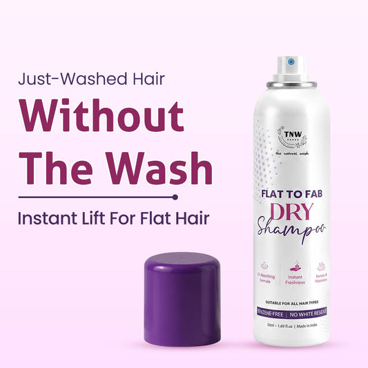 Flat to Fab Dry Shampoo | Instant Oil Absorption, Fresh Hair & Voluminous Roots | 50ml