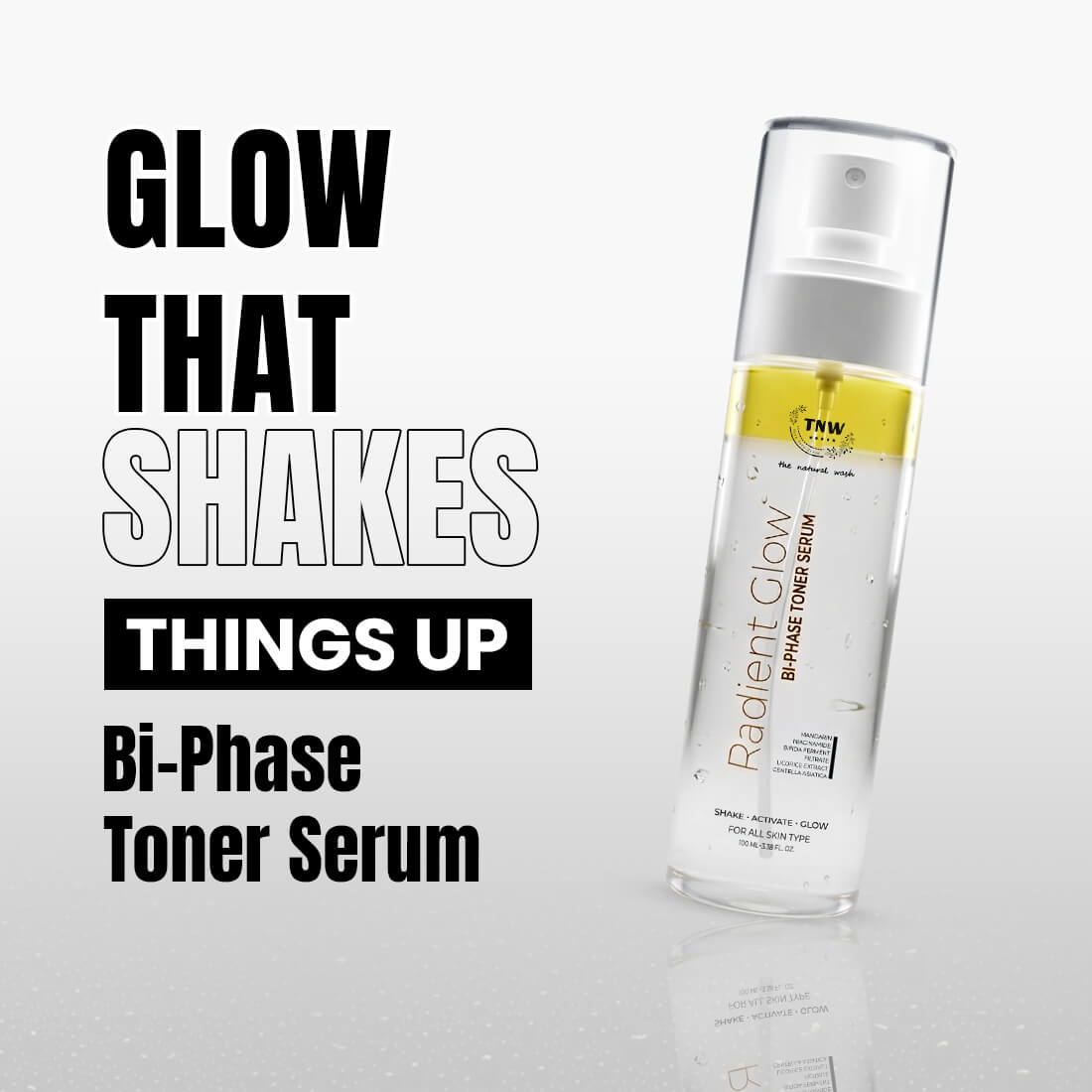 Radiant Glow Bi-Phase Toner Serum | Niacinamide, Bifida Ferment & Bakuchiol