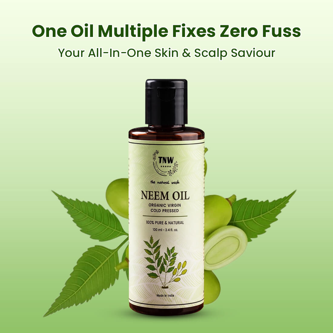 Neem Oil - Cold Pressed Oil For Skin & Hair (Pure & Natural)
