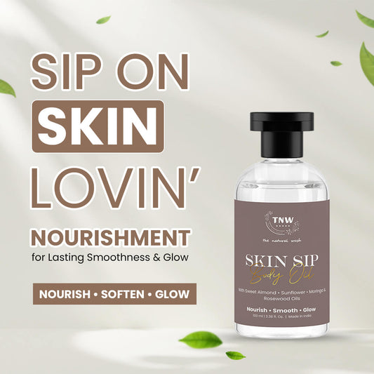 Skin Sip Body Oil | Lightweight Nourishment, Moisture Lock & Healthy-Looking Glow | 100ml