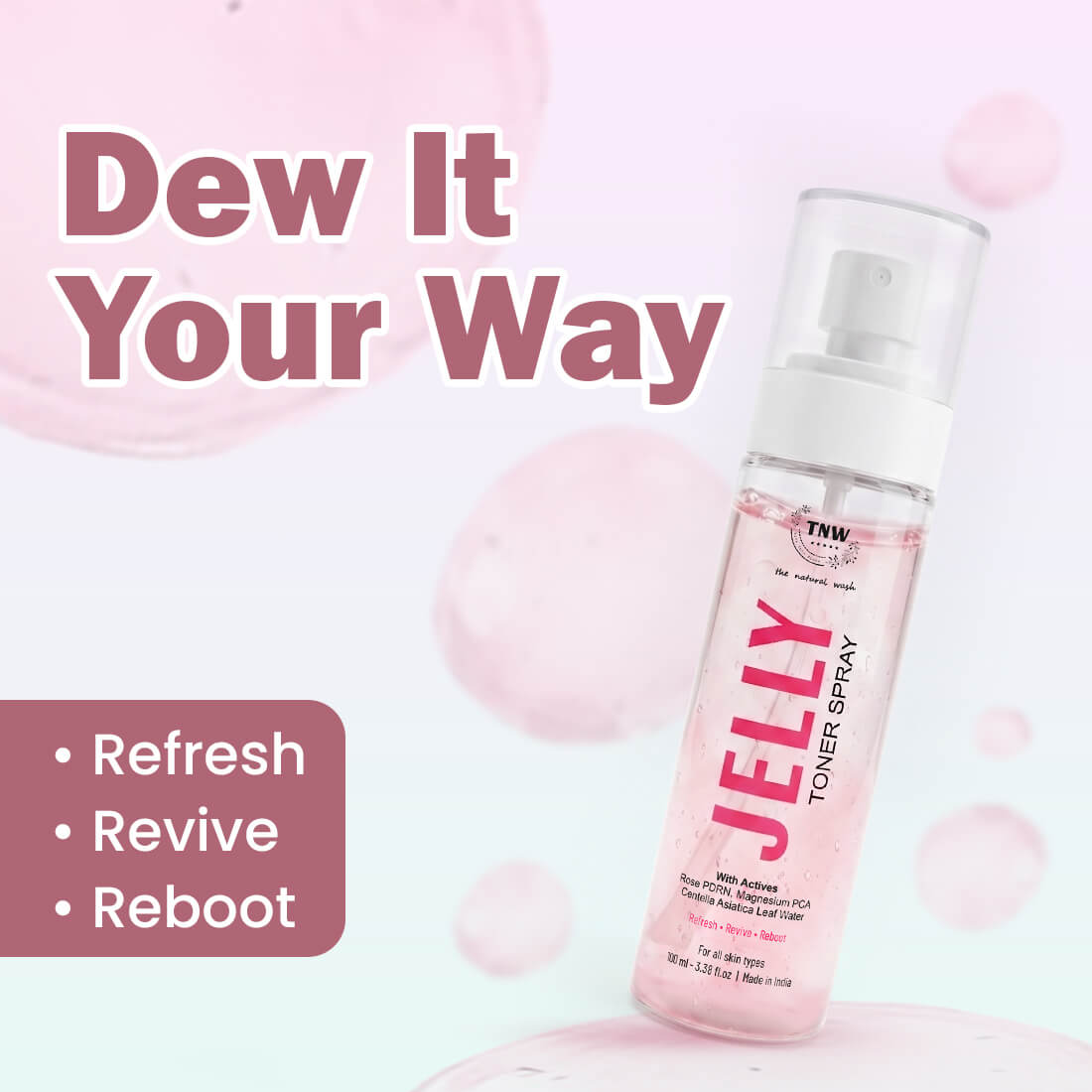 Jelly Toner | Instant Cooling Hydration, Skin Soothing & Dewy Glow | 100ml