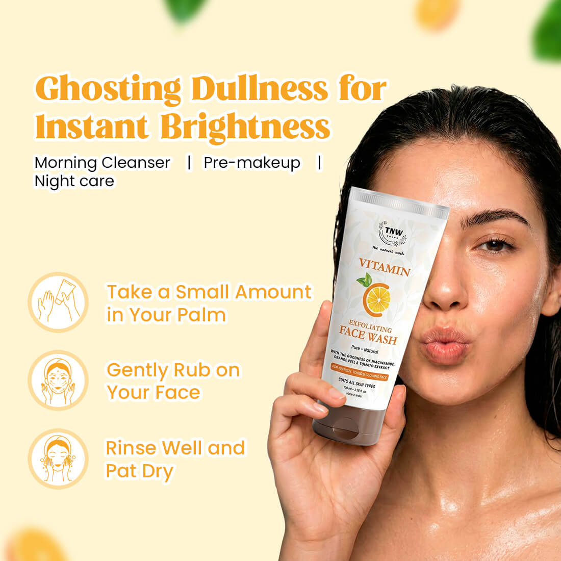 Vitamin C Exfoliating Face Wash - Paraben/Sulphate-Free