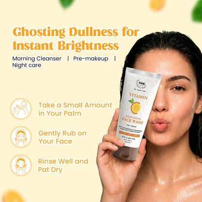 Vitamin C Exfoliating Face Wash - Paraben/Sulphate-Free