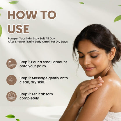 Skin Sip Body Oil | Lightweight Nourishment, Moisture Lock & Healthy-Looking Glow | 100ml