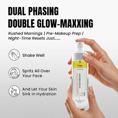 Radiant Glow Bi-Phase Toner Serum | Niacinamide, Bifida Ferment & Bakuchiol