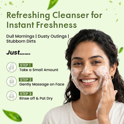 Green Tea Face Wash (Grealmo) - Paraben/Sulphate-Free
