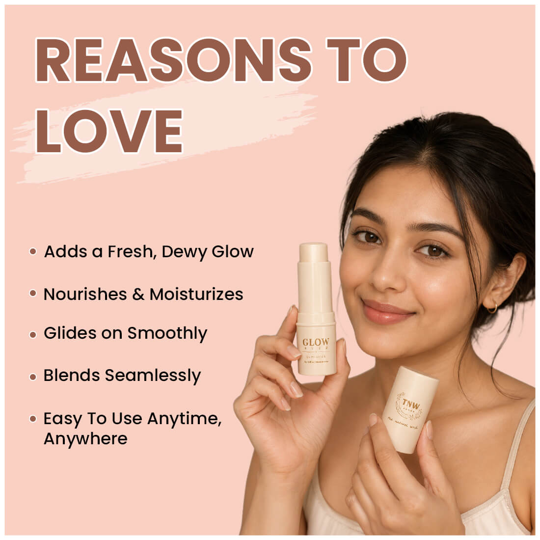 Glow Buzz Lumistick | Glow Stick with Moisturizing Care, Nourishing Glow, Smooth Blend & Natural Dewy Finish | 6g
