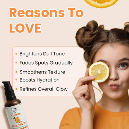 Vitamin C Face Serum (with 20% Vitamin C, Hyaluronic, Niacinamide, Glutathione)