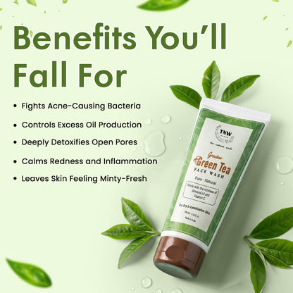 Green Tea Face Wash (Grealmo) - Paraben/Sulphate-Free