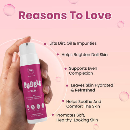Oxygenating Bubble Mask | Self-Foaming Brightening & Hydrating Cleansing Care | 30ml