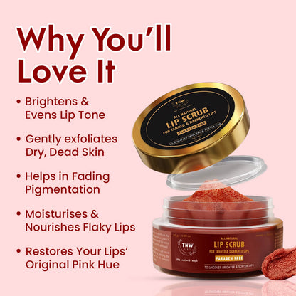 Lip Scrub - For Tanned & Darkened Lips (Paraben-free).