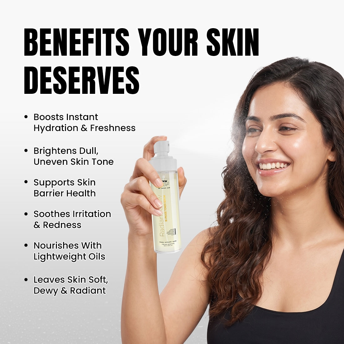 Radiant Glow Bi-Phase Toner Serum | Niacinamide, Bifida Ferment & Bakuchiol (Exclusive)