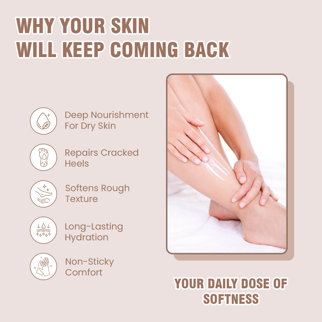 Hand and Foot Cream for Nourished Hand & Feet  ( Non-Sticky and Quick Absorbing )