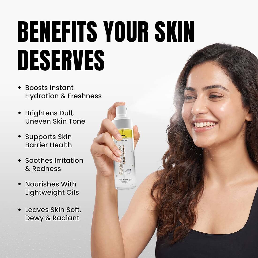 Radiant Glow Bi-Phase Toner Serum | Niacinamide, Bifida Ferment & Bakuchiol