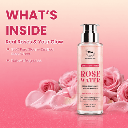 Steam Distilled Pure Rose Water - 100ml