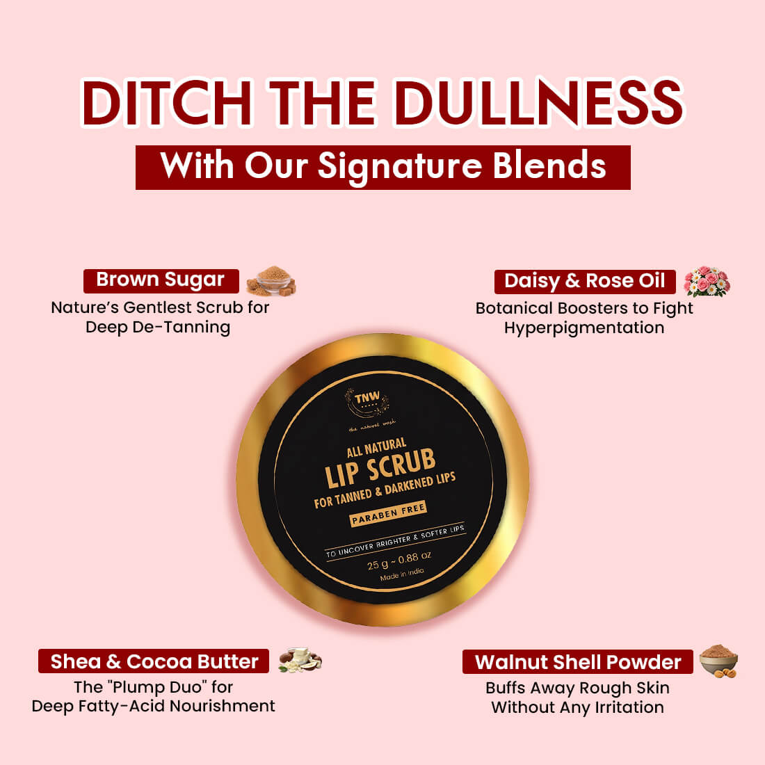 Lip Scrub - For Tanned & Darkened Lips (Paraben-free).
