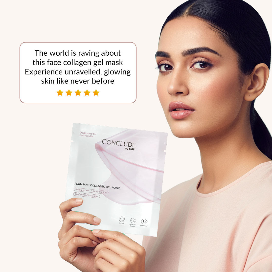 PDRN Pink Collagen Gel Mask | Sodium DNA, Peptides & Collagen