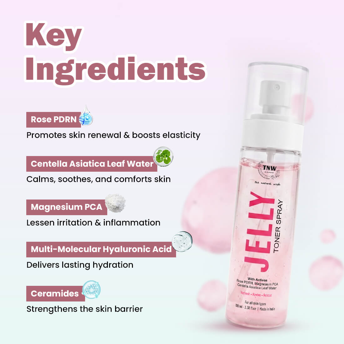 Jelly Toner | Instant Cooling Hydration, Skin Soothing & Dewy Glow | 100ml