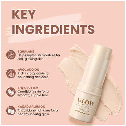 Glow Buzz Lumistick | Glow Stick with Moisturizing Care, Nourishing Glow, Smooth Blend & Natural Dewy Finish | 6g