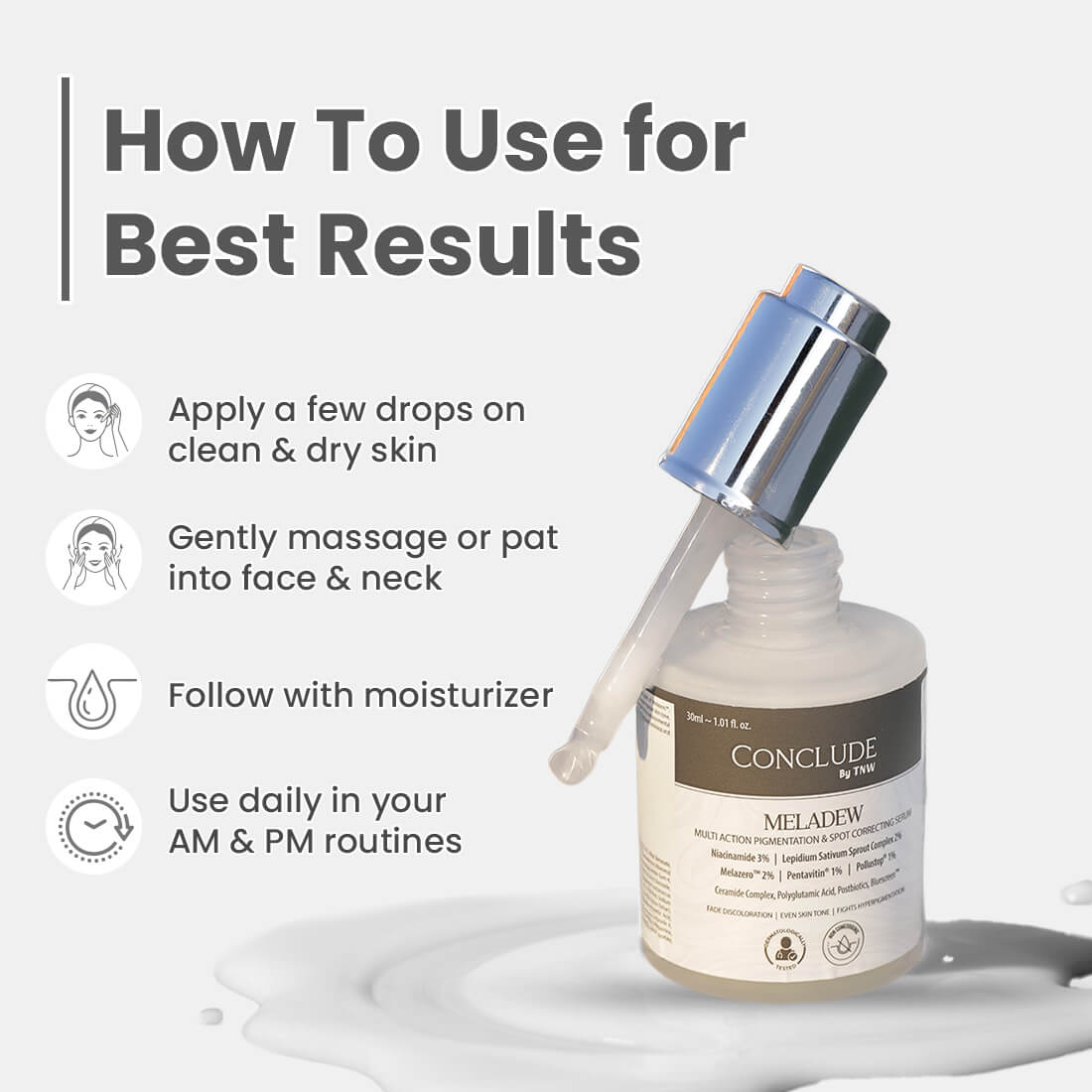 Meladew Pigmentation & Spot Correcting Serum | Niacinamide & Melazero