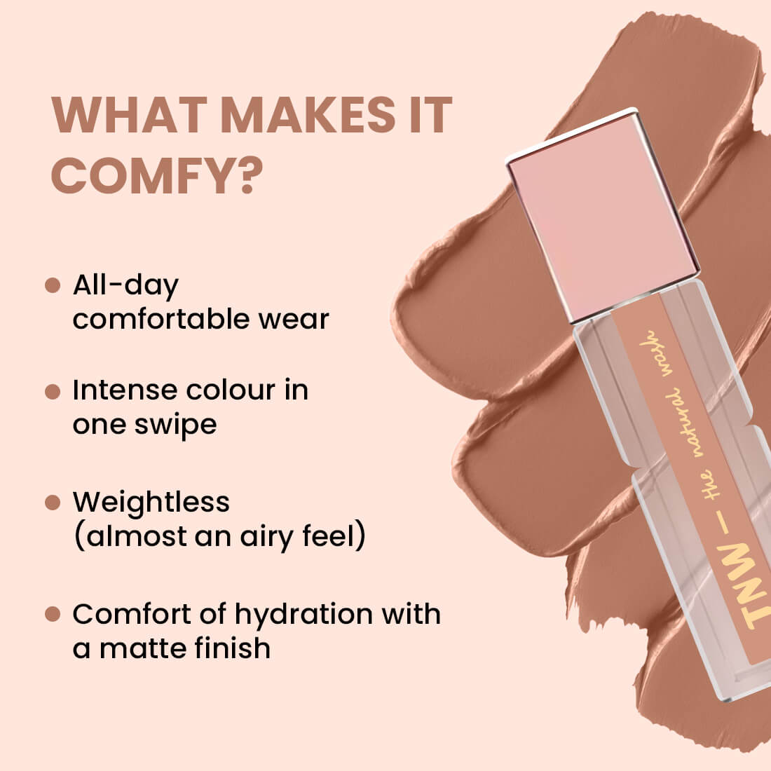 Comfy Matte Liquid Lipstick | 04 Ballroom Secret | Weightless, Hydrating & Long-Wear