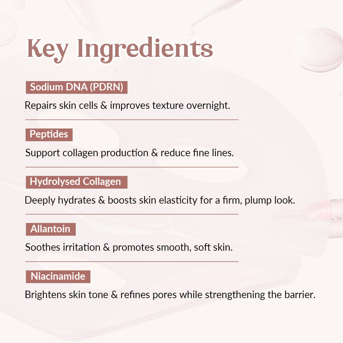 PDRN Pink Collagen Gel Mask | Sodium DNA, Peptides & Collagen