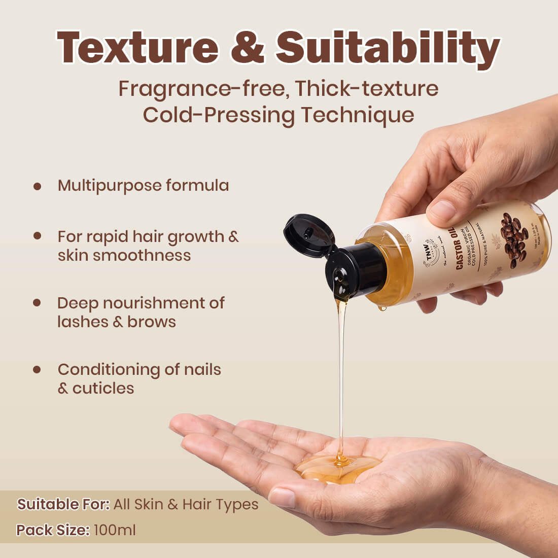 Virgin Coconut Oil - Cold Pressed Oil For Skin & Hair (Pure & Natural)